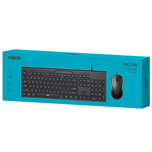 کیبورد و ماوس سیم دار رپو مدل Rapoo Nx2100 Combo